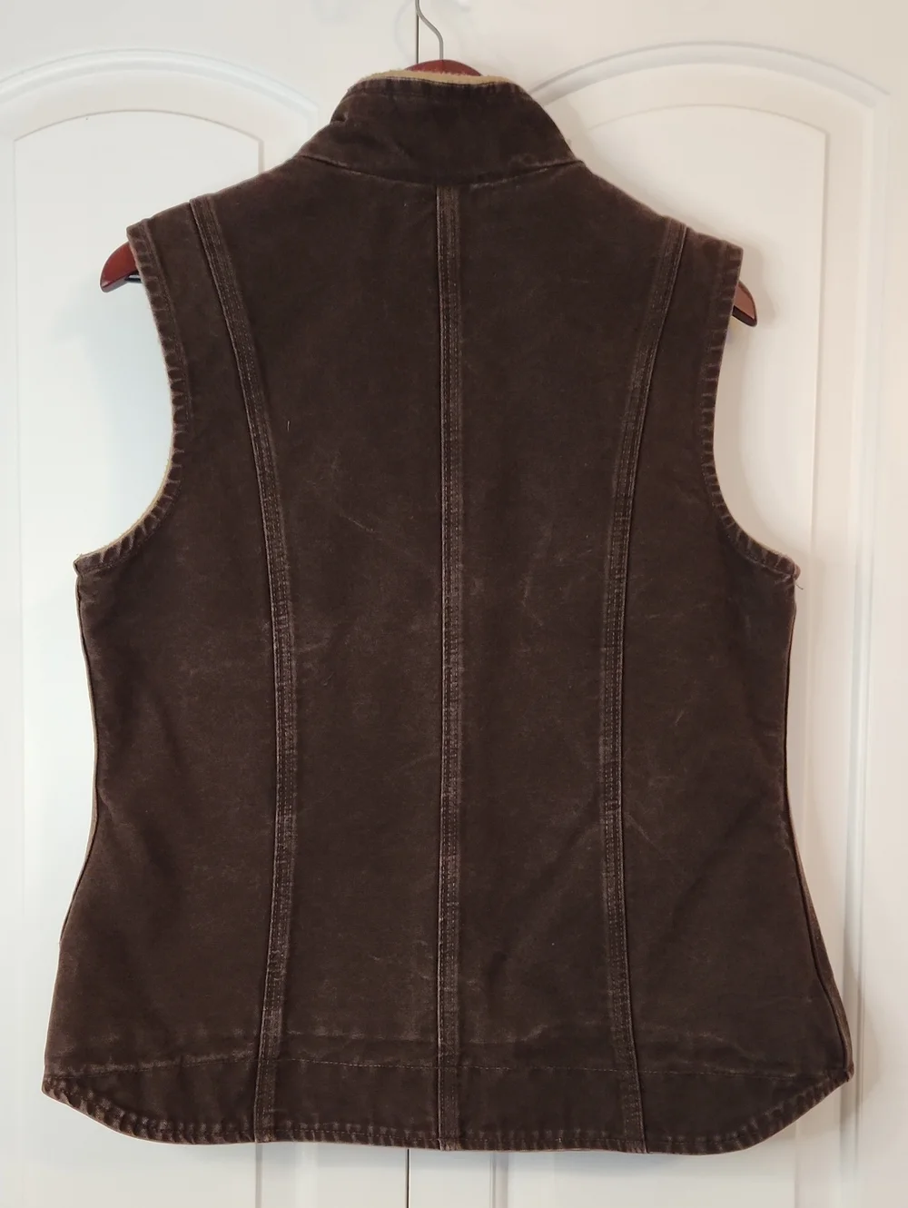 Carhartt WOMENS Vintage WV001 Chocolate Brown work wear vest Size M